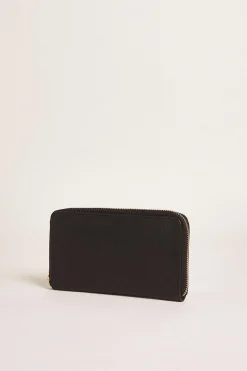 Sale Oasis Leather Zip Around Purse Tan