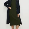 Best Oasis Lightweight Cotton Longline Parka Coat Black
