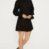Online Oasis Linen Mix Lace Detail Mini Dress Black