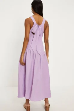 Best Oasis Linen Mix Midi Dress Lilac