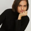 Hot Oasis Lofty Cable And Pointelle Knitted Jumper Black