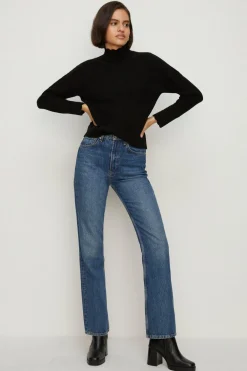 Hot Oasis Lofty Cable And Pointelle Knitted Jumper Black
