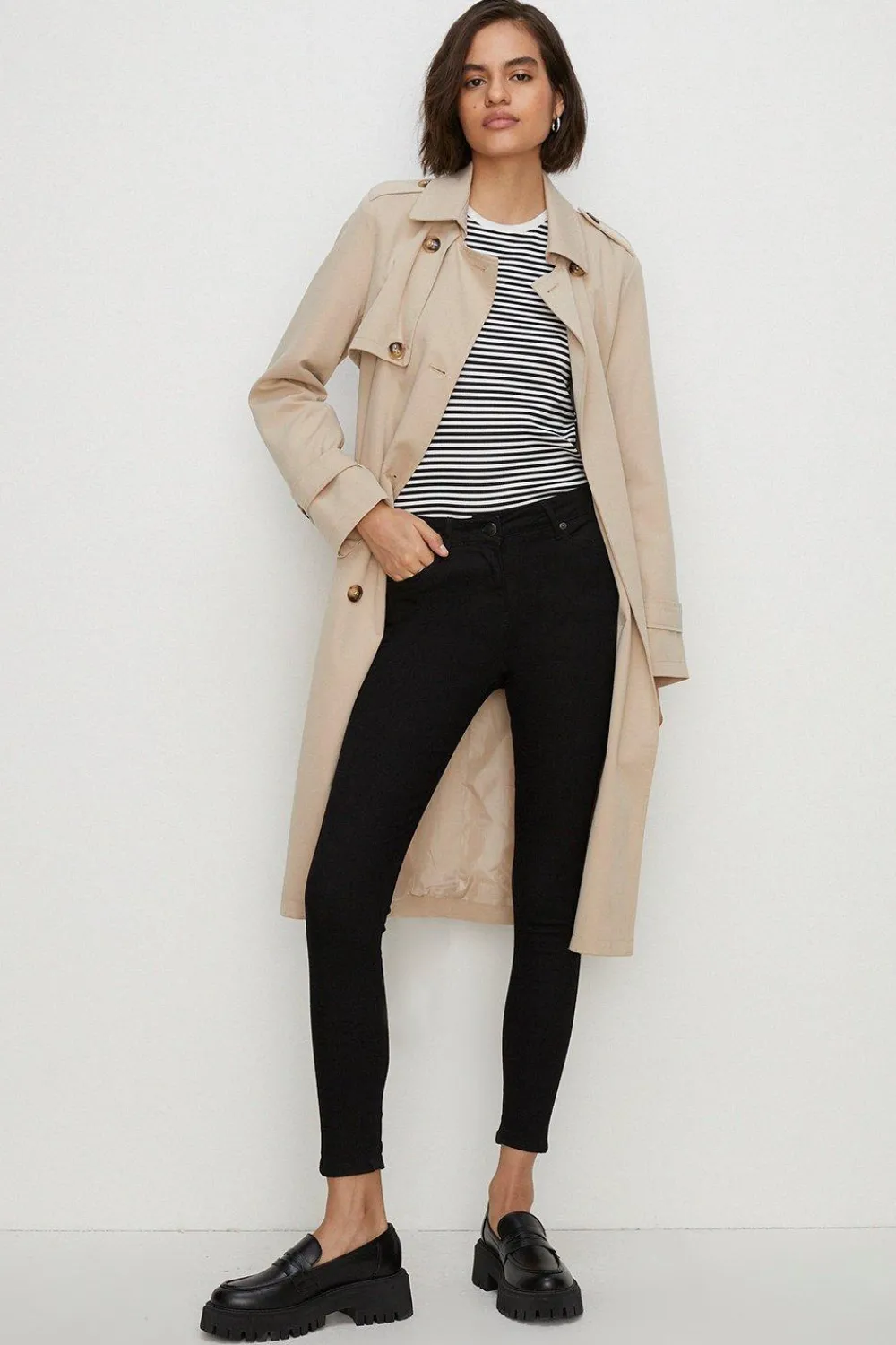 Outlet Oasis Long Jade Organic Mid Rise Skinny Jean Black