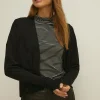 Hot Oasis Long Sleeve Edge To Edge Knitted Shrug Cobalt