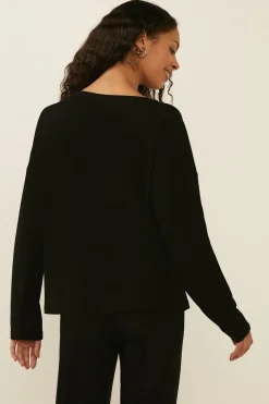 Discount Oasis Lounge Batwing Top Black