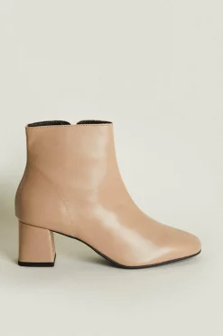 Clearance Oasis Low Heel Knee High Boots Brown