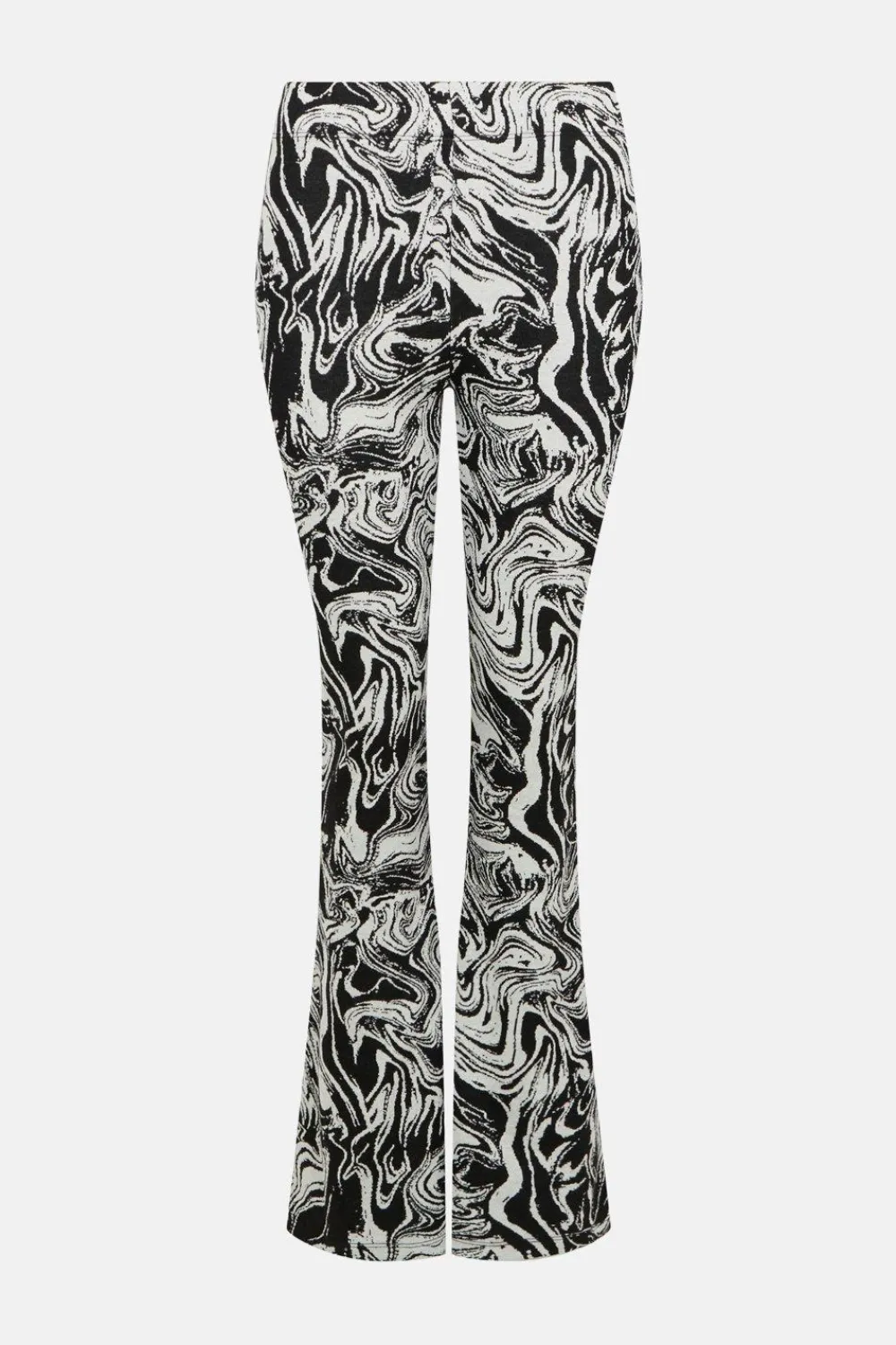 Best Oasis Marble Jacquard Flared Trousers Mono