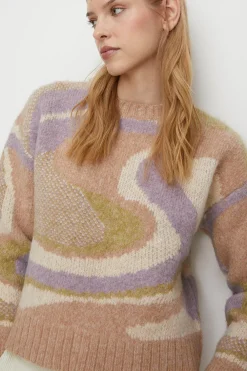 Discount Oasis Marble Swirl Jacquard Jumper Multi