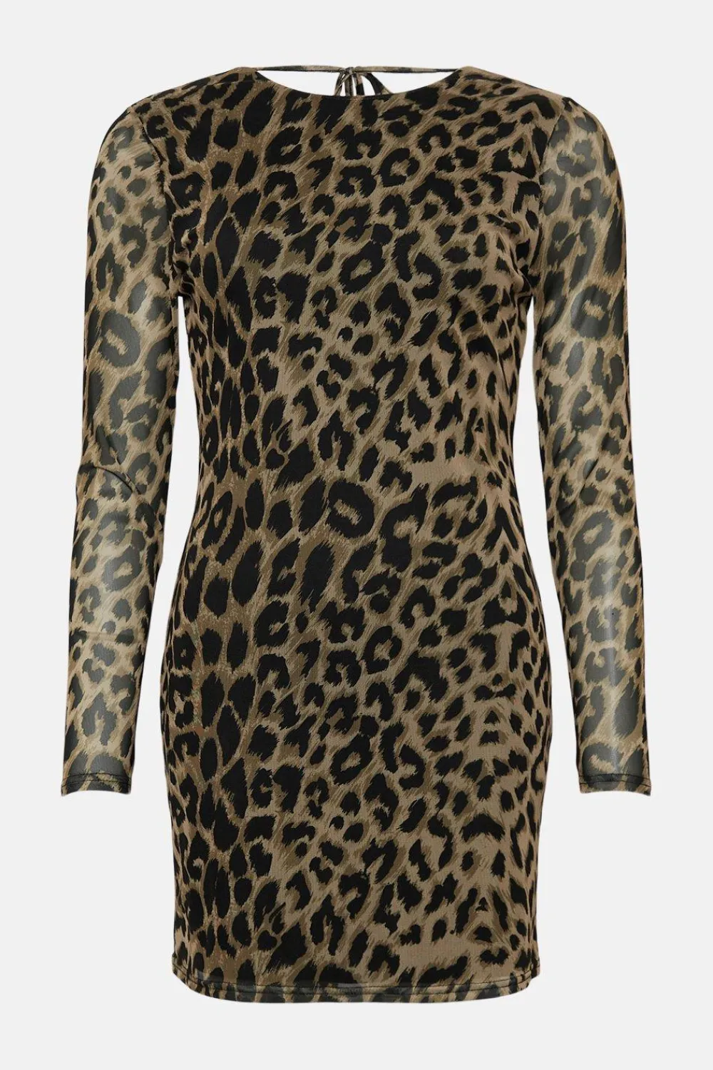 Discount Oasis Mesh Tie Back Mini Dress Animal