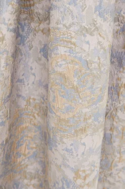 Fashion Oasis Metallic Jacquard Full Skirted Midi Dress Gold