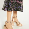 Best Oasis Metallic Platform Sandals Rose Gold