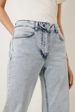 Online Oasis Mid Rise Skinny Flare Jean Pale Wash