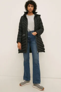 Outlet Oasis Midi Padded Packable Coat Stone