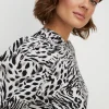 Clearance Oasis Mono Mixed Animal Print Shell Top Blackwhite