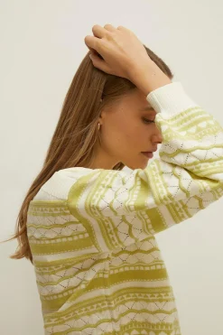 Online Oasis Multi Stitch Slash Neck Jumper Mono