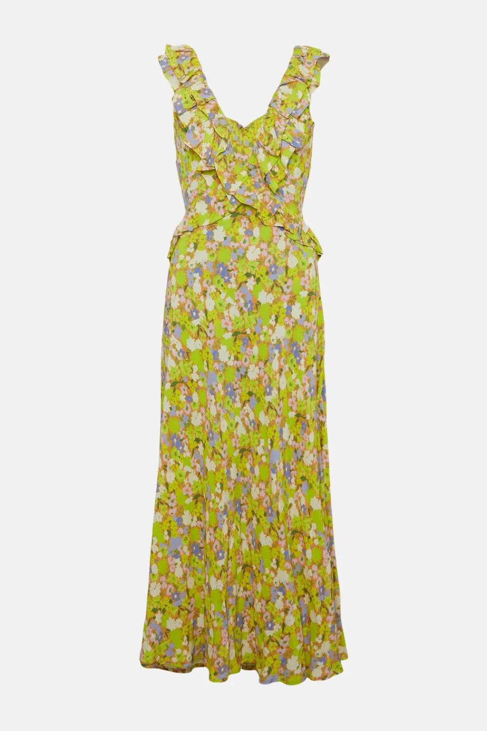 Discount Oasis Neon Ditsy Cutout Midi Dress Lime