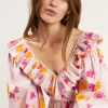 Discount Oasis X Charlie Taylor Palm Floral Print Skater Dress Lilac