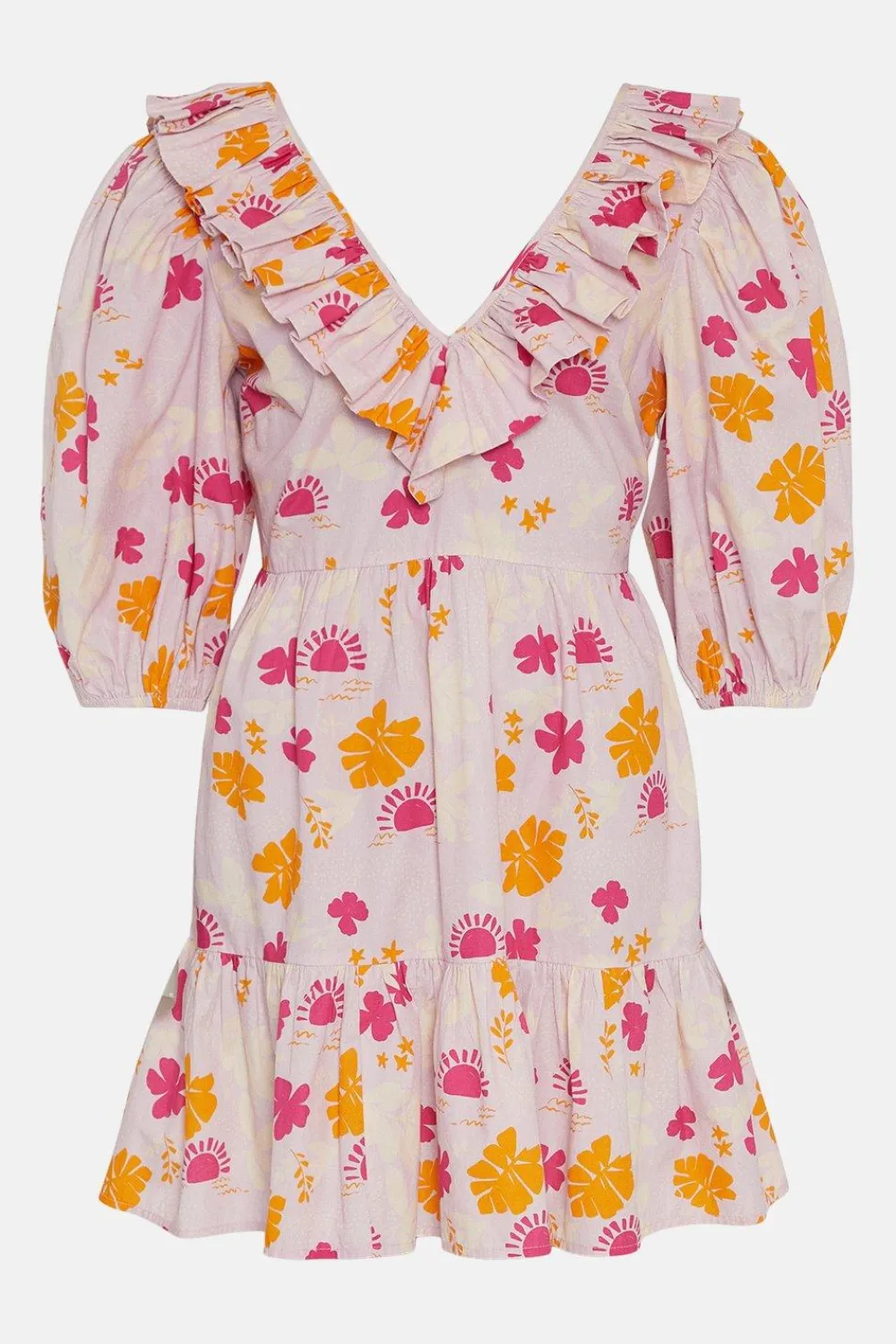 Discount Oasis X Charlie Taylor Palm Floral Print Skater Dress Lilac
