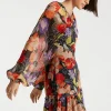 Sale Oasis X Print Sisters Poppy Floral Cut Out Dress Red