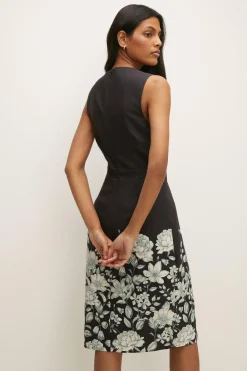 Discount Oasis Occasion Floral Butterfly Wrap Shift Dress Multi