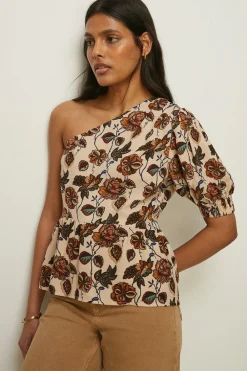 New Oasis One Shoulder Tribal Printed Top Multi