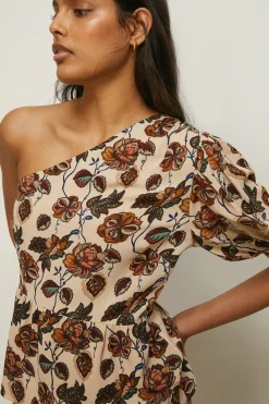 New Oasis One Shoulder Tribal Printed Top Multi