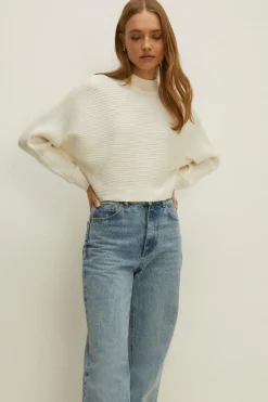Fashion Oasis Ottoman High Neck Jumper Sage