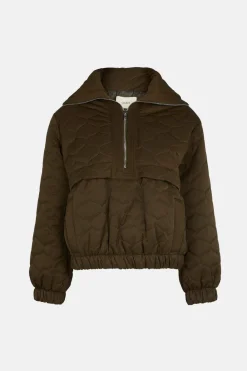 New Oasis Overhead Half Zip Nylon Padded Jacket Neutral