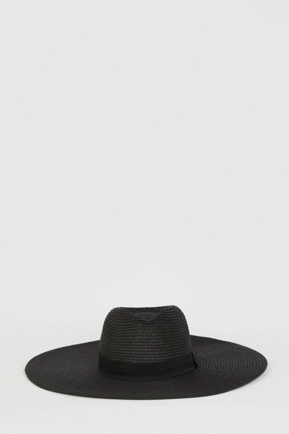 Sale Oasis Oversized Fedora Straw Hat Black