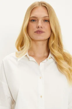 Best Oasis Oversized Poplin Shirt White