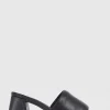 New Oasis Padded Mule Block Heel Black