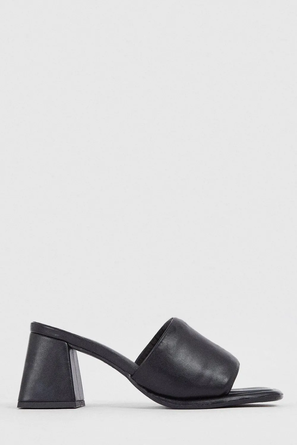 New Oasis Padded Mule Block Heel Black