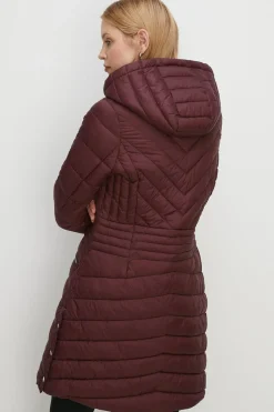 Fashion Oasis Padded Packable Midi Jacket Black