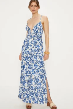 Discount Oasis Paisley Print Strappy Tie Back Jumpsuit Multi