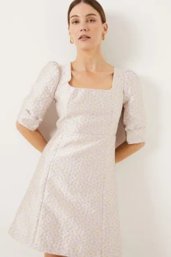Online Oasis Pansy Jacquard A Line Shift Dress Lilac