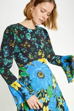 Online Oasis Patch Print Bold Floral Mini Dress Multi