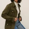 Online Oasis Patched Pocket Coat Khaki