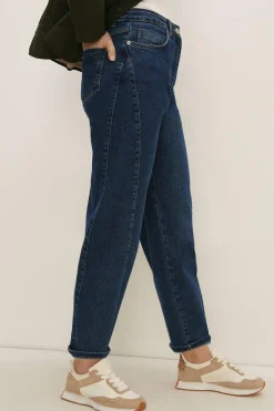 Fashion Oasis Petite Barrel Jean Mid Wash
