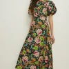 Online Oasis Petite Carnival Printed Puff Sleeve Dress Floral