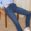 Outlet Oasis Petite Cherry Organic Sculpting Slim Leg Jean Washed Blue