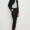 Outlet Oasis Petite Cotton Sateen Slim Leg Trouser Ivory