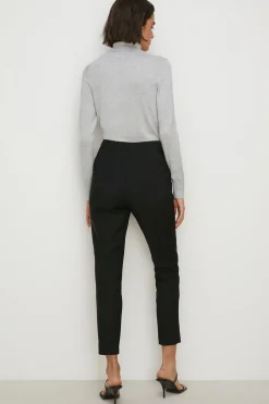 Outlet Oasis Petite Cotton Sateen Slim Leg Trouser Ivory