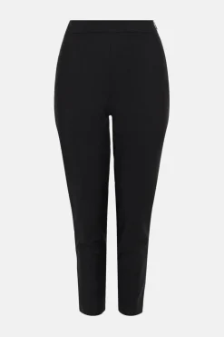 Best Oasis Petite Cotton Sateen Zip Side Crop Trouser Black