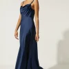 Best Oasis Petite Cowl Double Strap Midi Dress Navy