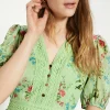 Hot Oasis Petite Delicate Floral Lace Dobby Midi Dress Sage