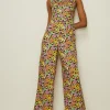 Fashion Oasis Petite Ditsy Floral Scuba Keyhole Jumpsuit Multi