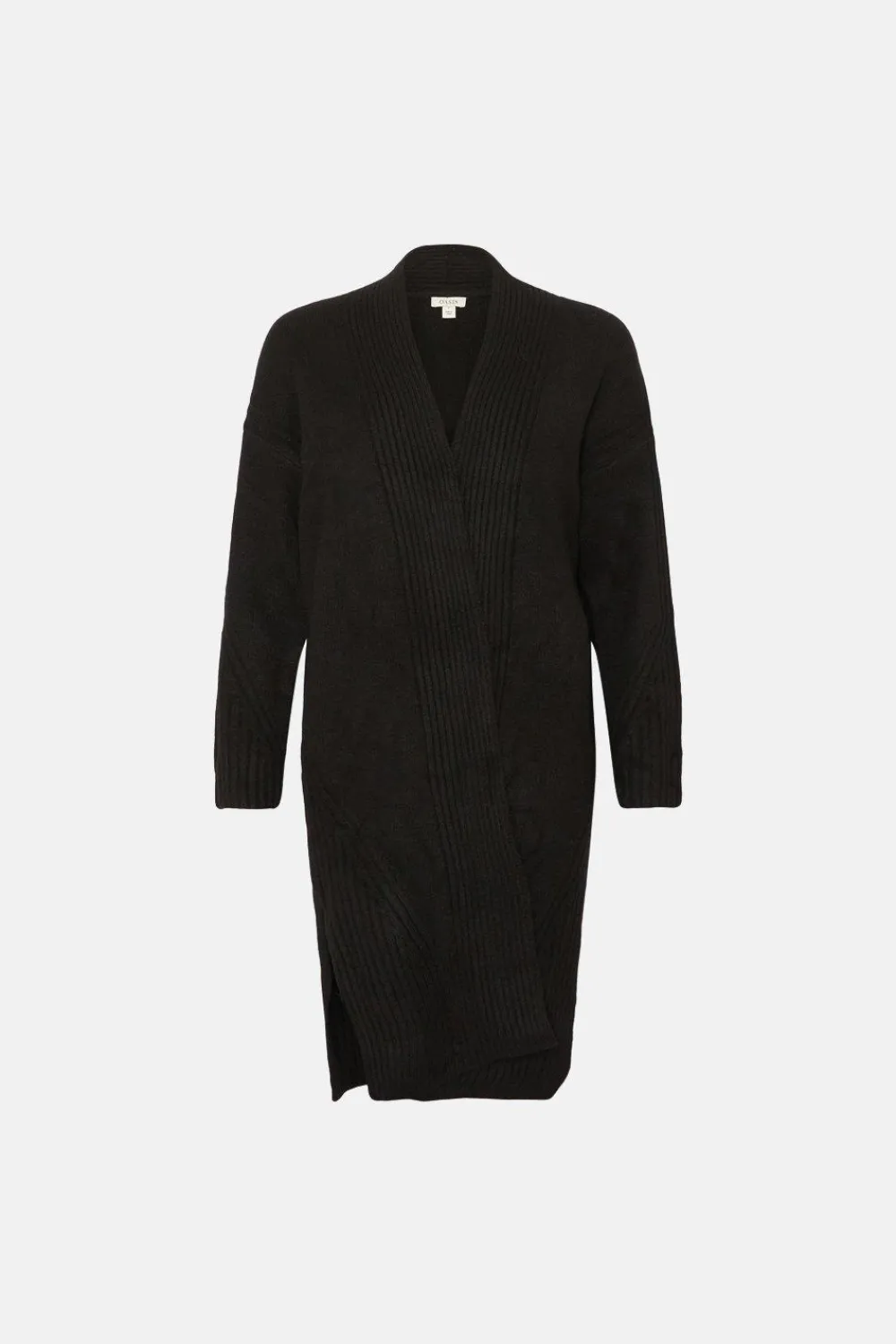 Fashion Oasis Petite Edge To Edge Oversized Cardigan Black