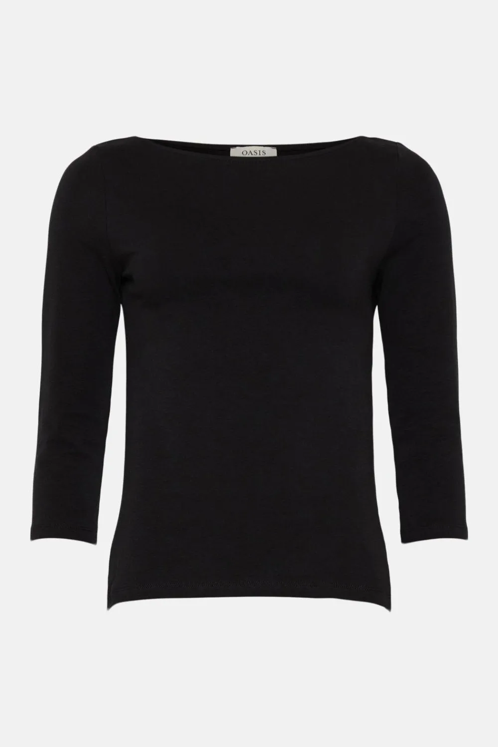 Sale Oasis Petite Essential Cotton Slash Neck Jersey Top White