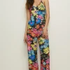 New Oasis Petite Floral Print Double Strap Jumpsuit Multi