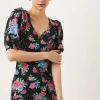 Fashion Oasis Petite Floral Print Sleeve Mini Dress Multi